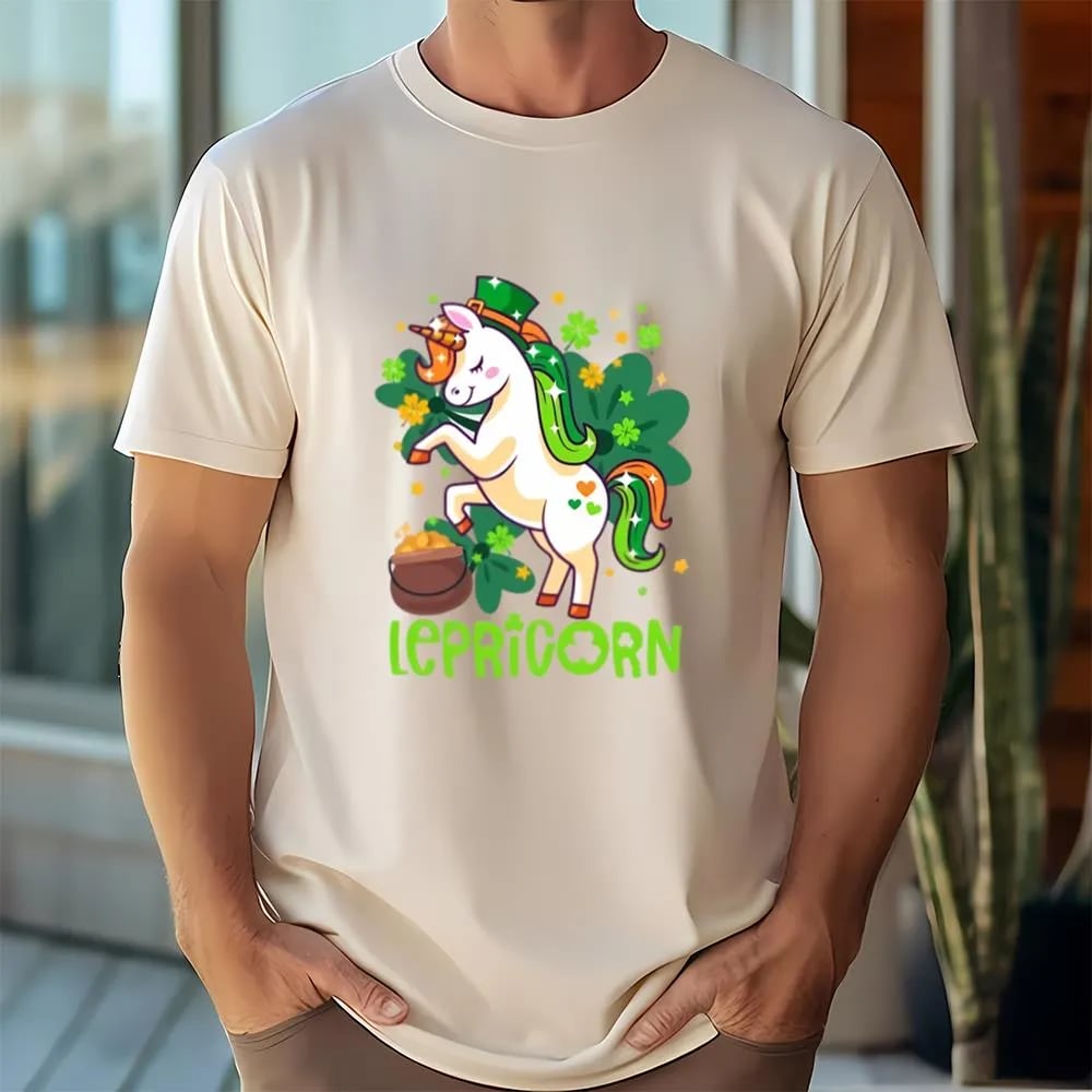 Unicorn Lepricorn St Patricks Day Leprechauns Girls Women T-Shirt, St Patrick's Day T shirt, St Paddys Day T Shirt, Shamrock Tee