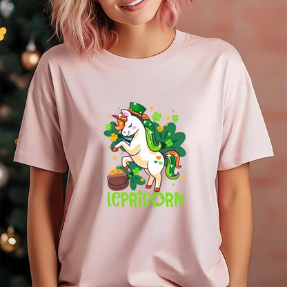 Unicorn Lepricorn St Patricks Day Leprechauns Girls Women T-Shirt, St Patrick's Day T shirt, St Paddys Day T Shirt, Shamrock Tee
