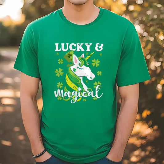 Unicorn Magical St Patricks Day Lepricorn Girl Shirt, St Patrick's Day T shirt, St Paddys Day T Shirt, Shamrock Tee