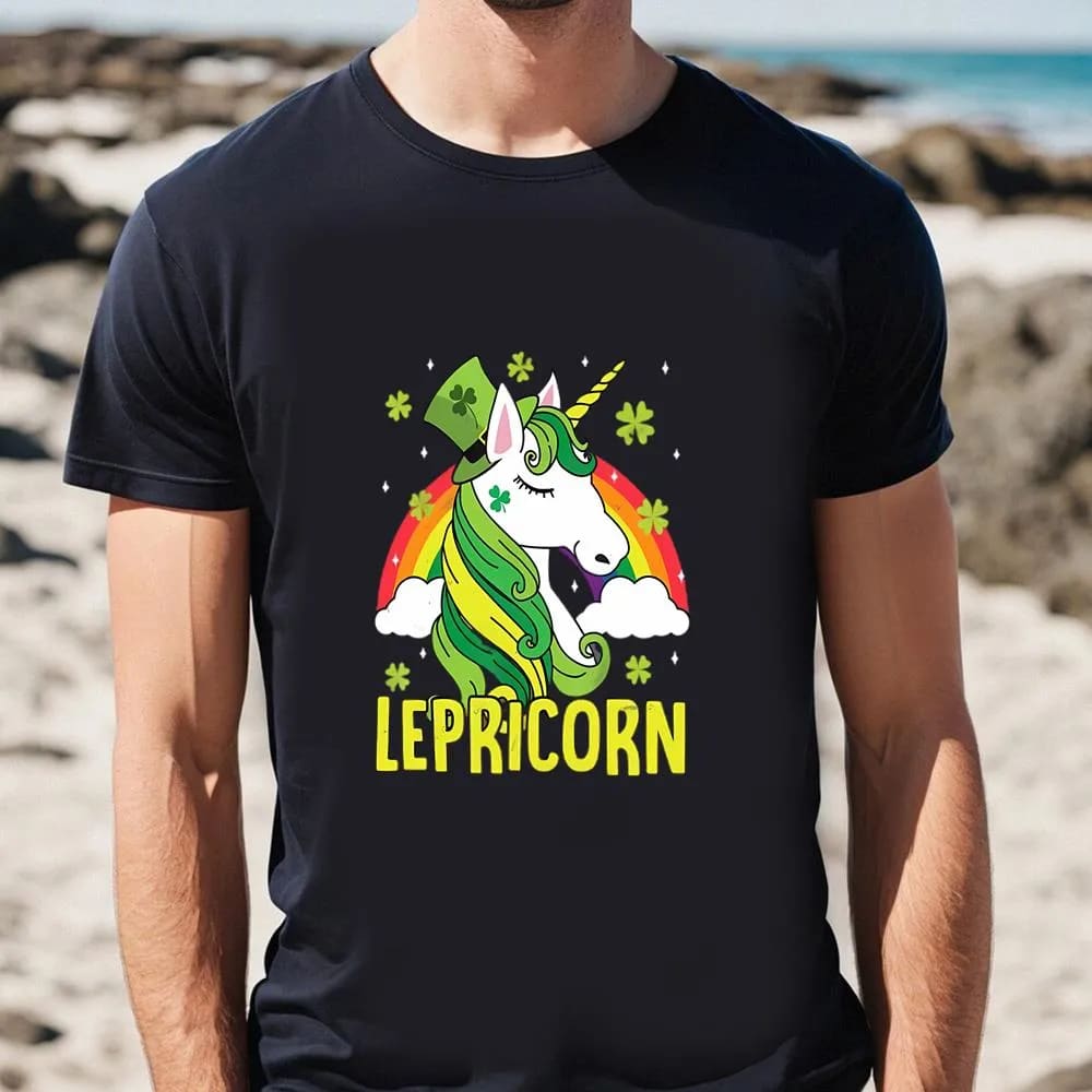 Unicorn Magical St Patricks Day Lepricorn Girl Women T-Shirt, St Patrick's Day T shirt, St Paddys Day T Shirt, Shamrock Tee