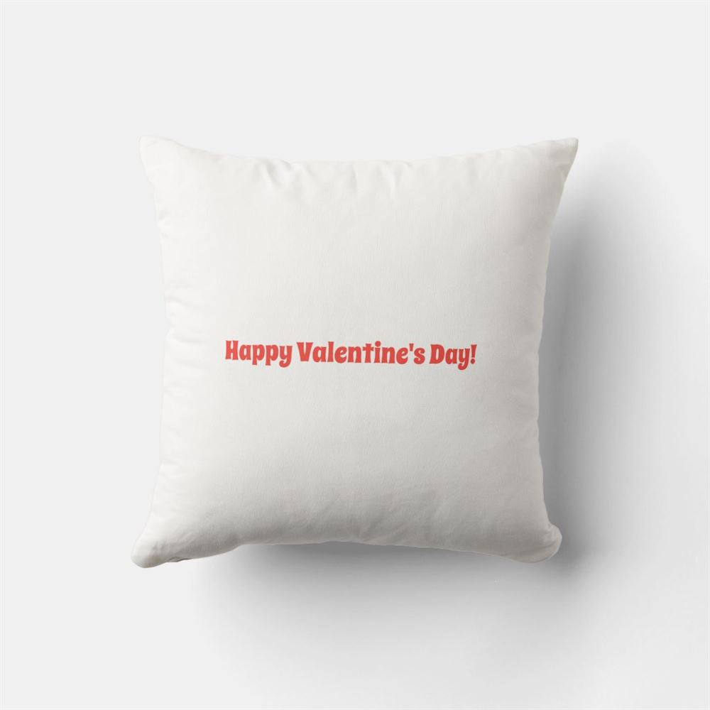 Valentine Pillow, Be Mine Valentine's Funny Cute Pug & Love Letter White Throw Pillow, Heart Throw Pillow, Valentines Day Decor