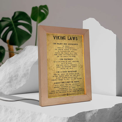 Viking Laws Vertical Frame Lamp, Mother's Day Frame Lamp, Led Lamp For Mom, Mother's Day Gift