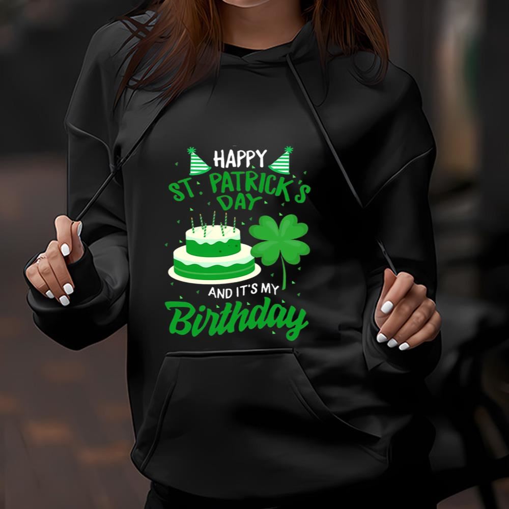 Vintage Happy St Patrick's Day And It's My Birthday Shirt, St Patrick's Day T shirt, St Paddys Day T Shirt, Shamrock Tee