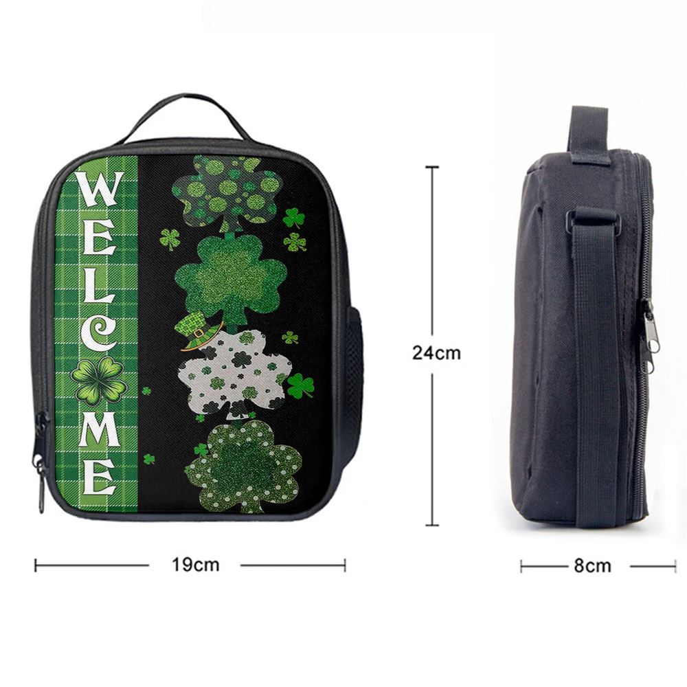 Welcome Lucky Shamrocks Lunch Bag, St Patrick's Day Lunch Box, St Patrick's Day Gift