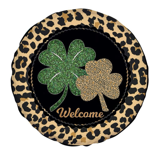 Welcome St Paddy's Day Car Tire Cover, St Patrick's Day Car Tire Cover, Shamrock Spare Tire Cover Wrangler