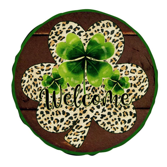 Welcome St Paddy's Day Car Tire Covers, St Patrick's Day Car Tire Cover, Shamrock Spare Tire Cover Wrangler