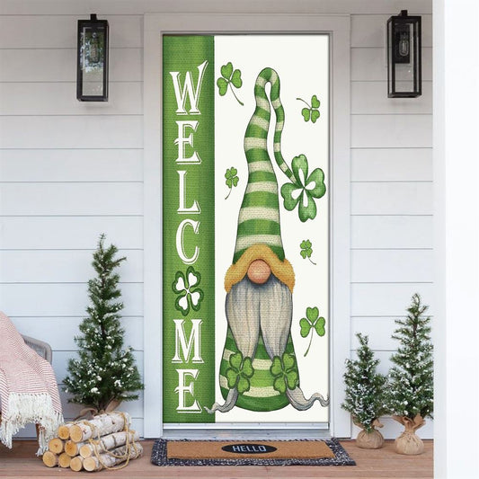 Welcome St Patrick's Day Gnomes Saint Gnomes Door Covers, St Patrick's Day Door Cover, St Patrick's Day Door Decor, Irish Decor