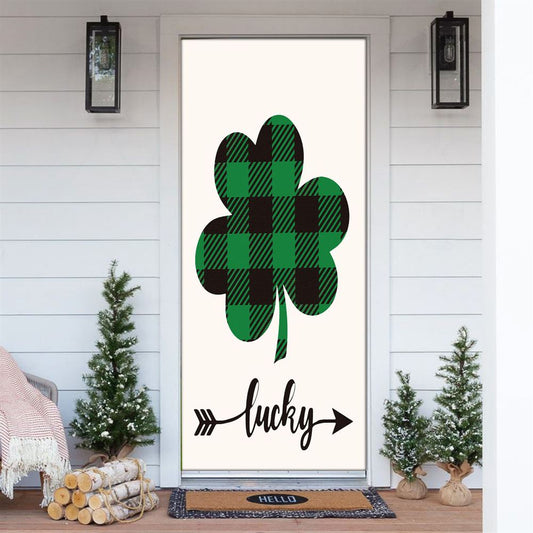 Welcome St Patrick's Day Shamrock Clover Door Cover, St Patrick's Day Door Cover, St Patrick's Day Door Decor, Irish Decor