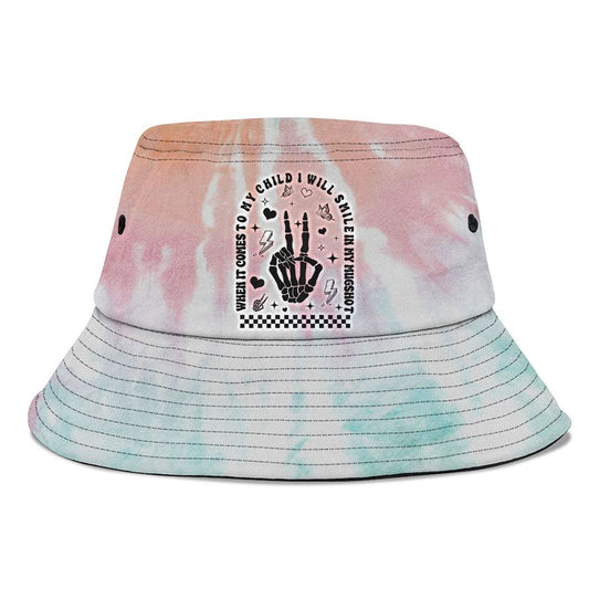 When It Comes To My Child I Will Smile In My Mugshot Bucket Hat, Mother's Day Bucket Hat, Mother's Day Gift, Sun Protection Hat For Women