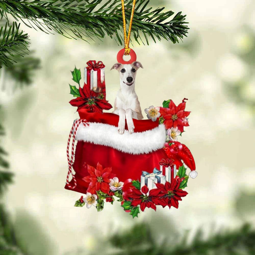 Whippet 1 In Gift Bag Christmas Ornament, Christmas Tree Decoration, Car Ornament Accessories, Christmas Ornaments 2023