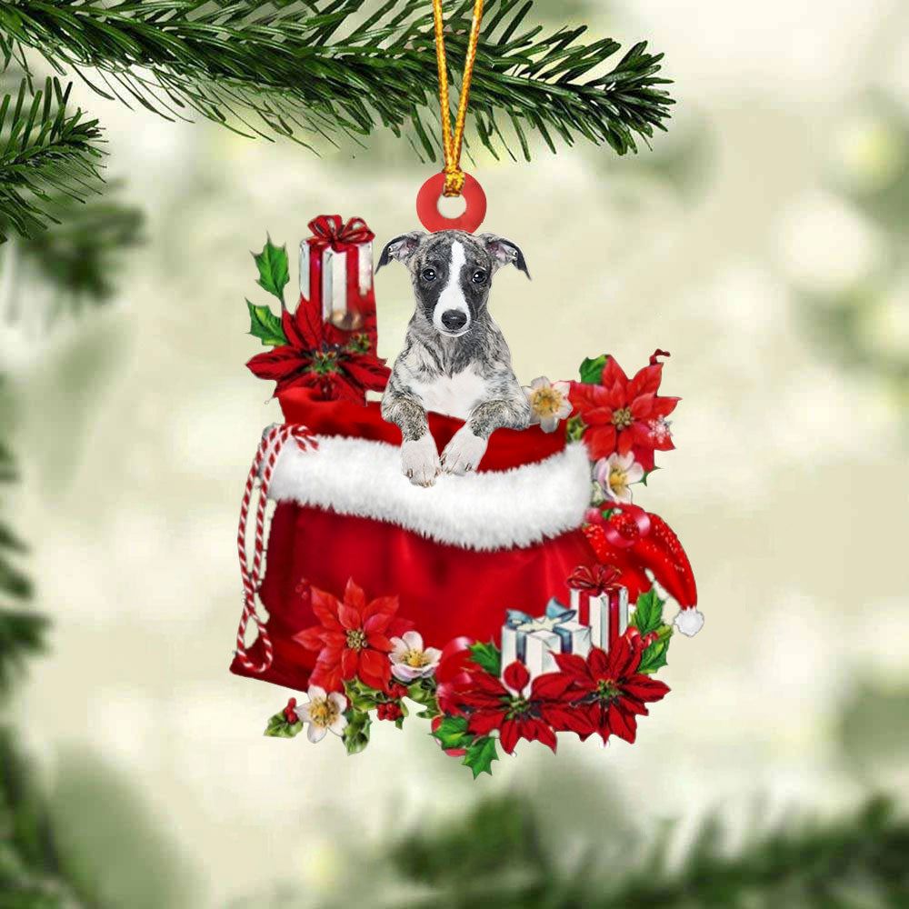 Whippet In Gift Bag Christmas Ornaments, Christmas Tree Decoration, Car Ornament Accessories, Christmas Ornaments 2023