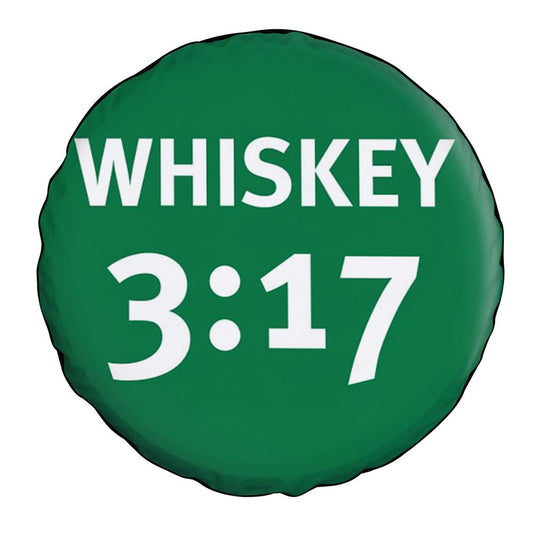 Whiskey 317 Car Tire Cover, St Patrick's Day Car Tire Cover, Shamrock Spare Tire Cover Wrangler