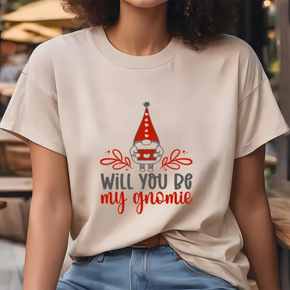 Will You Be My Gnomie Valentine T Shirt, Valentine Day Shirt, Valentines Day Gift, Couple Shirt