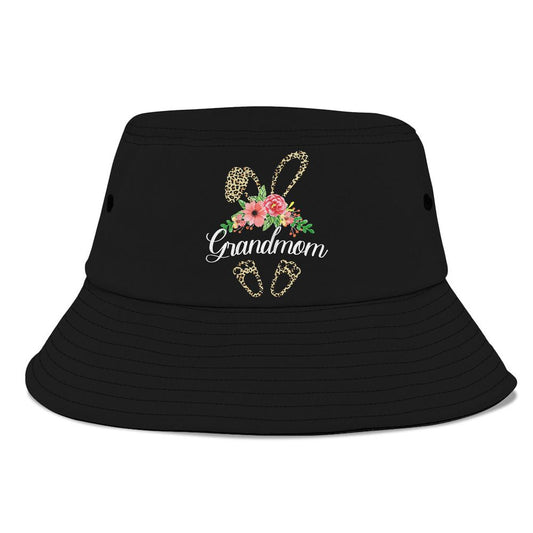Womens Mothers Day Easter Gifts Flower Grandmom Leopard Bunny Bucket Hat, Mother's Day Bucket Hat, Sun Protection Hat For Women And Men
