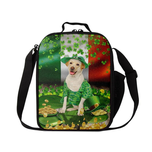 Yellow Labrador Lunch Bag, St Patrick's Day Lunch Box, St Patrick's Day Gift