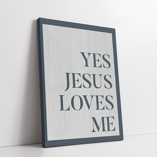 Yes Jesus Loves Me Canvas Wall Art Decor - Christian Canvas Wall Art Decor