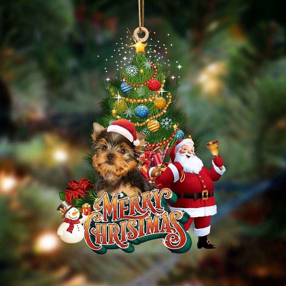 Yorkshire Terrier Christmas Tree&Dog Hanging Ornament, Christmas Tree Decoration, Car Ornament Accessories, Christmas Ornaments 2023