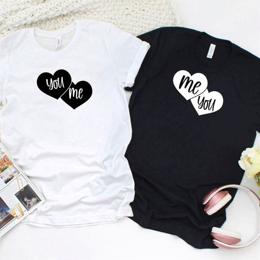You And Me Together Cute Matching Outfits Set For Couples, Couple T Shirts, Valentine T-Shirt, Valentine Day Gift