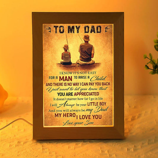 You Are Appreciated Fishing Vertical Frame Lamp, Mother's Day Frame Lamp, Led Lamp For Mom, Mother's Day Gift