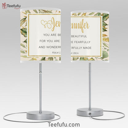 You Are Fearfully And Wonderfully Made Personalized Table Lamp Bedroom Decor Table Lamp - Christian Room Decor Decor - Scripture Table Lamp Prints