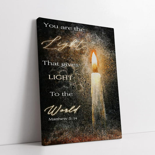 You Are The Light Candle Canvas Wall Art - Christian Faith Wall Art - Inspirational Gift For Christian Women