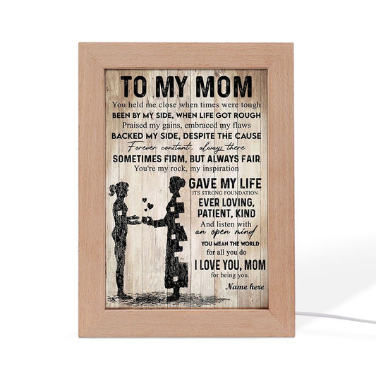 You Held Me From Daughter Frame Lamp, Mother's Day Frame Lamp, Led Lamp For Mom, Mother's Day Gift