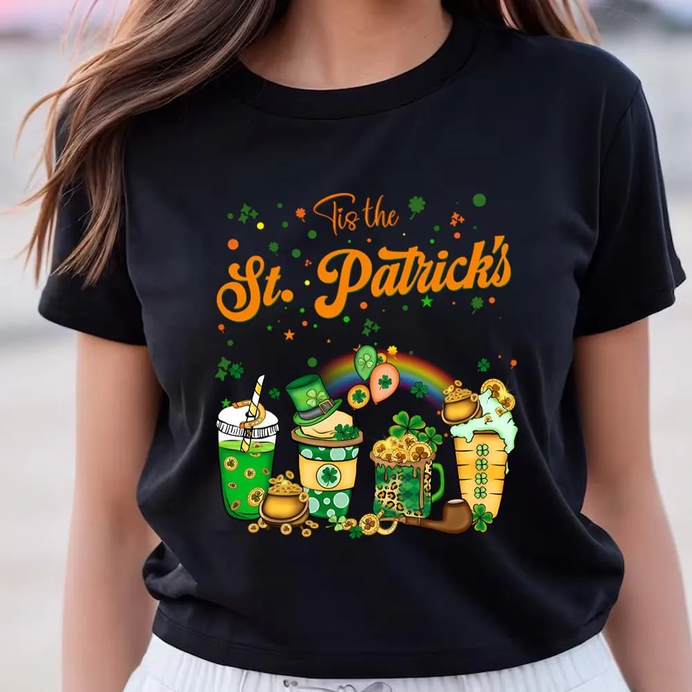 tis the st patricks day drink coffee T-Shirt, St Patrick's Day T shirt, St Paddys Day T Shirt, Shamrock Tee